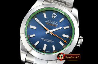 Rolex Milgauss Z Blue 116400GV SS/SS Blue ARF Asia 3131