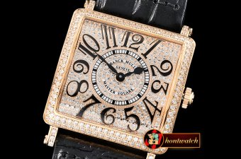 Franck Muller Master Square 6002 Midsize RG/LE Diams GF - Swiss Qtz