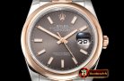 Rolex DateJust 36mm Jub Dome RG/SS Grey/Stk BP A2813