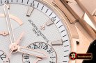 VACH. CONSTANTINE Overseas Dual Time Power Reserve RG/RG Wht TWA A1222