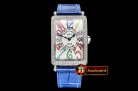 Franck Muller Long Island Ld 952QZ DIAM/SS/LE (Blue) Wht GF Swiss Qtz