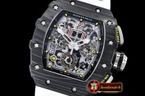 Richard Mille RM011-03 Flyback Chrono FC/RU (White) KVF A7750 Mod