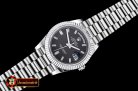 Rolex DayDate 228206 Flt SS/SS Black Diam BP Swiss 2836
