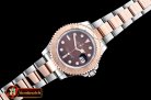 Replica Rolex YachtMaster Men 18K Wrapped RG/SS Brown BP Swiss 2