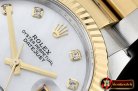 Rolex Datejust II DJ2 41mm Oyt Flt YG/SS Wht MOP Diams BP Asia 2813