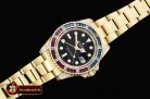 Rolex GMT II Red/Blue Rubies YG/YG Blk BP A3186 Mod