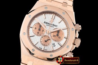 Audemars Piguet Royal Oak Chronograph 26331ST RG/RG White OMF A7750