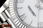 Rolex DayDate 40mm Flt SS/SS Pearl Wht Roman BP Swiss 2836