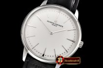 VACH. CONSTANTINE Patrimony Grand Taille SS/LE White KZF Miyota 9015