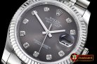 Rolex DateJust Jub Flt SS/SS Dark Grey Diam BP A3135 Mod