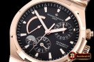 VACH. CONSTANTINE Overseas Dual Time Power Reserve RG/RG Blk TWA A1222