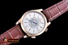 JAEGER LE COULTRE Master Memovax World Time RG/LE Silver Wht Asi