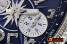 Franck Muller Vanguard Chronograph 44mm Diams SS/LE/RU Blue Asia 7750