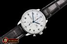 IWC Portuguese Chrono Ed 150 Years SS/LE Wht ZF A7750 Mod
