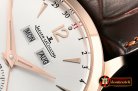 Jaeger Le Coultre Master Ultra Thin Moonphase RG/LE White KMF MY9015 Mod