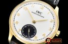 IWC Portuguese Hand-Wound Ref.IW5454 YG/LE Wht/Blk A6497