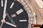 AP0364A - Royal Oak 15400 RG/RG Diam Black JHF M-9015/3120