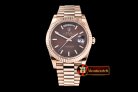 RDD0195D - DayDate 228206 RG/RG Brown Stick BP Swiss 2836