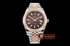 Rolex Datejust II 41mm Jub Flt RG/SS Brown Stick BP Swiss 2836