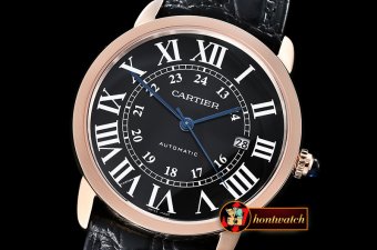 Cartier Ronde Louis Cartier Date RG/LE Black Miyota 9015