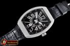 Franck Muller Vanguard Mens V45 Diams SS/LE/RU Black Diam ABF A2824