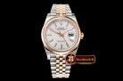 Rolex DateJust 36mm Jub Dome RG/SS White/Stk BP A2813