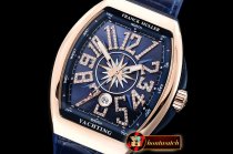 Franck Muller Vanguard Mens V45 RG/LE/RU Blue Diams ABF A2824