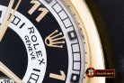 ROLCEL071F - Cellini Date YG/LE Blk/Wht Num/Sticks Asia 2824