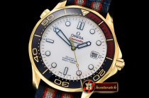 Omega Seamaster Commander 007 YG/NY White MKF 1:1 A2824 Mod