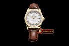 Replica Rolex Daydate 36mm YG/LE White Diamonds A2836