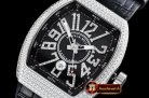 Franck Muller Vanguard Mens V45 Diams SS/LE/RU Black Diam ABF A2824