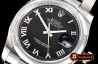 Rolex DateJust 36mm Oyst Dm 904L SS/SS Black/Rmn GMF SA3135