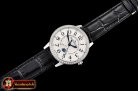 Jaeger Le Coultre Master Ultra Thin Moon Ladies SS/LE White ZF MY9015 Mod