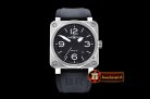 Replica BELL & ROSS BR03-92 SS/RU Black/White Miyota 9015
