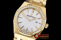 Audemars Piguet Royal Oak Ladies 33mm YG/YG White JF Swiss ETA Q