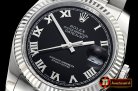 Rolex Datejust DJ 36mm Oyst Flt 904L SS/SS Black Roman ARF A3135 Mod