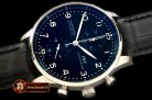 IWC0288 - Portuguese Chrono SS/LE Blk A-7750 New Improved