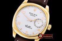ROLCEL071A - Cellini Date YG/LE White Num Asia 2824