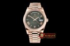 RDD0195A - DayDate 228206 RG/RG Green Roman BP Swiss 2836