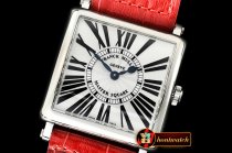 Franck Muller Master Sq 6002 Midsize SS/LE Red White GF - Swiss Qtz