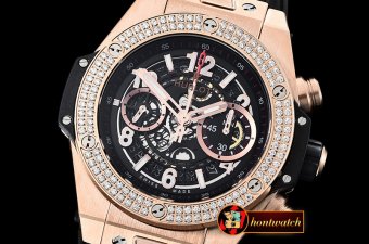 Hublot Big Bang Unico 45mm DIAM/RG/RU Black V2 Asia 7750 Mod
