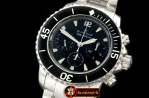 Replica Blancpain 50 Fathoms Chronograph SS/SS Black Asia 7750