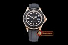 Replica Rolex YachtMaster 116655 RG/RU Cer Bez Black JF A2836