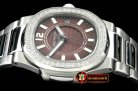 PP0179D - Nautilus 7010 Midsize 32mm SS Brown Diams - Swiss Qtz