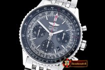 Replica Breitling Navitimer SS/SS Grey/Black Asia 7750 Mod