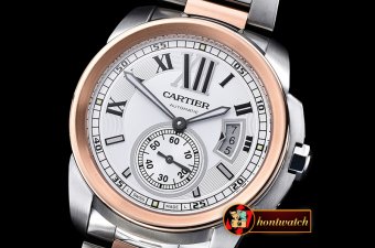 Best Quailty Cartier Cartier De Calibre RG/SS White JF Miyota 82