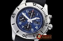 Replica Breitling Superocean SteelFish Chrono SS/RU Blue/Blk A77