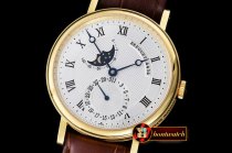 BRE063A - Classique SS Moonphase YG/LE White Miyota 9015