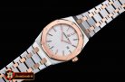 Replica Audemars Piguet Royal Oak Ladies 33mm RG/SS Wht JF Swiss