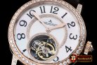 JL090 - Rendez-Vous Tourbillon RG Diamonds Paved Bezel White MOP